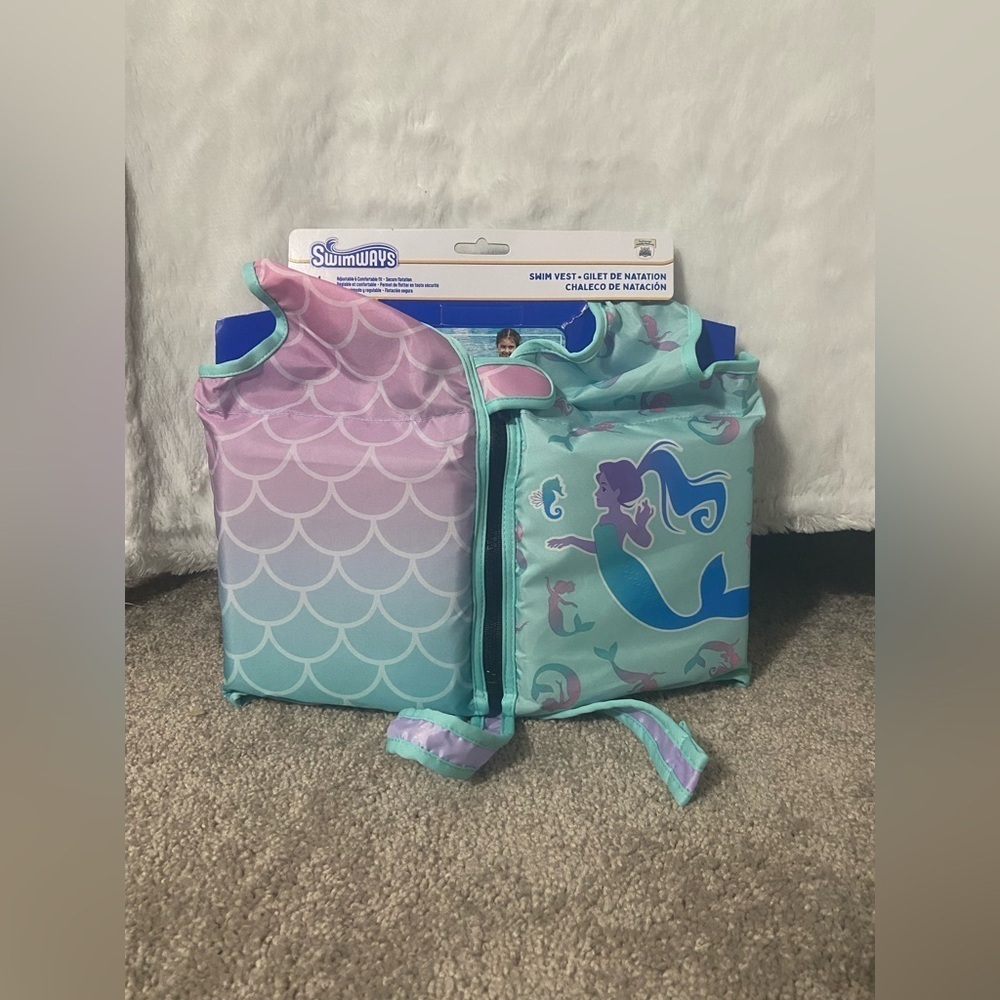 SwimWays Child Swim Vest Mermaid Print Ages 2-4 YEARS